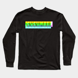 Neon Glitch Cucumber Long Sleeve T-Shirt